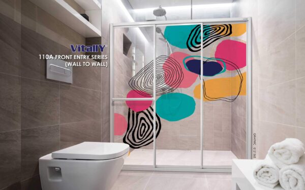 Vitally's glass toilet door