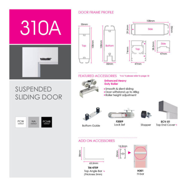 Suspended Sliding Door 310A - Image 4