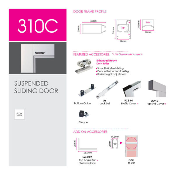 Suspended Sliding Door 310C - Image 4