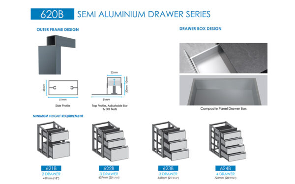 aluminium drawers supplier