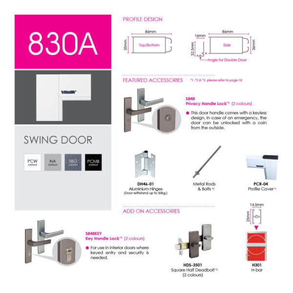 Swing Door 830A - Image 4